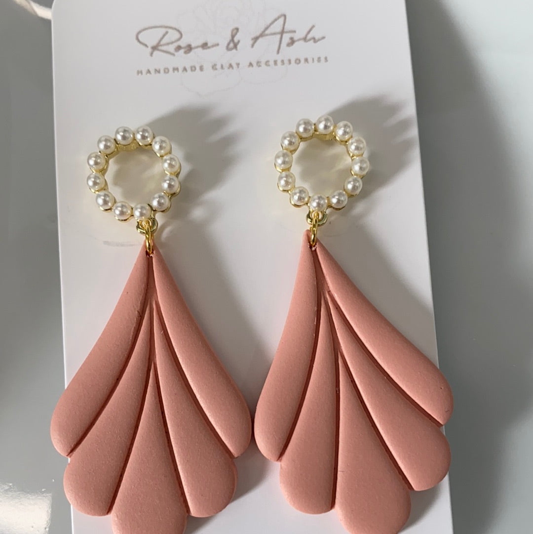 Dangling Earrings with pearl accents