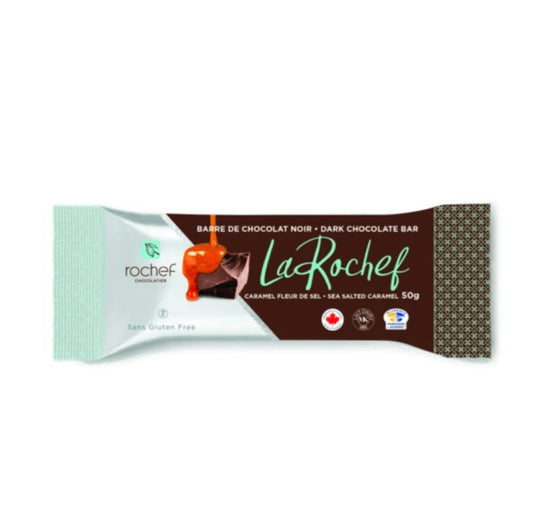 Rochef, soft salted caramel with Dark chocolate bar 50g