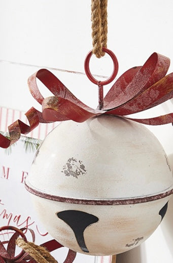 Rustic Bells with Metal Bow, Large, 3 Assorted