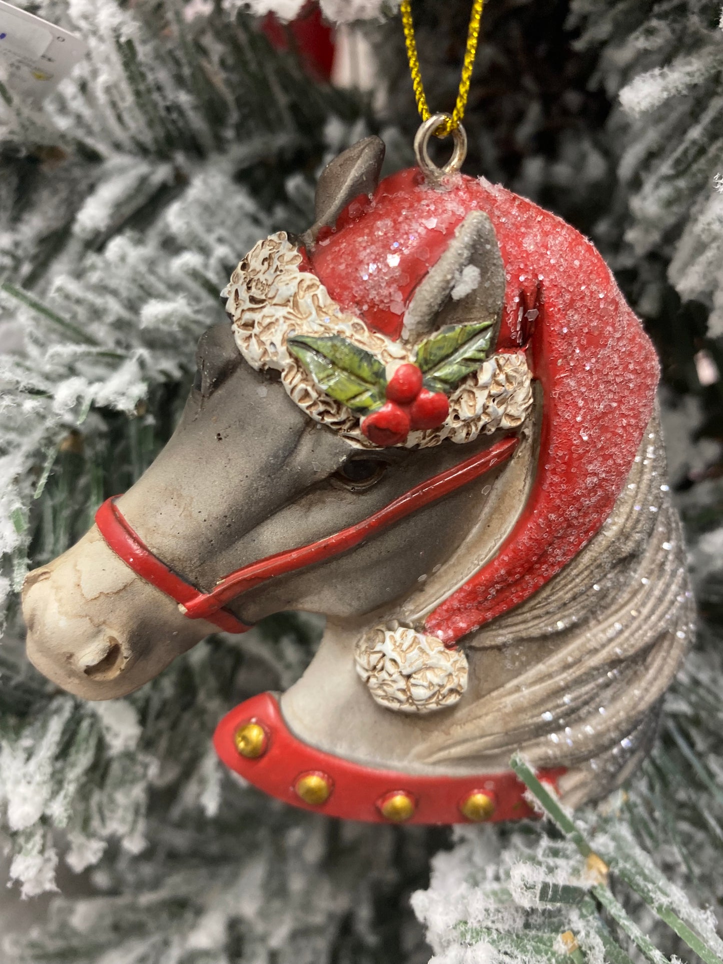 Horse Head Ornaments, 4 Assorted