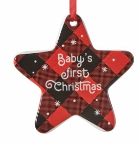 Baby”s First Christmas Ornament, 2 Assorted
