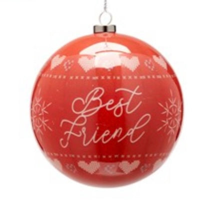 Ball Ornaments with Sentiment, 6 Assorted