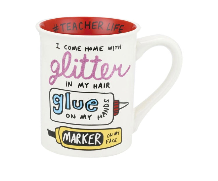 Teacher Mug with Glitter