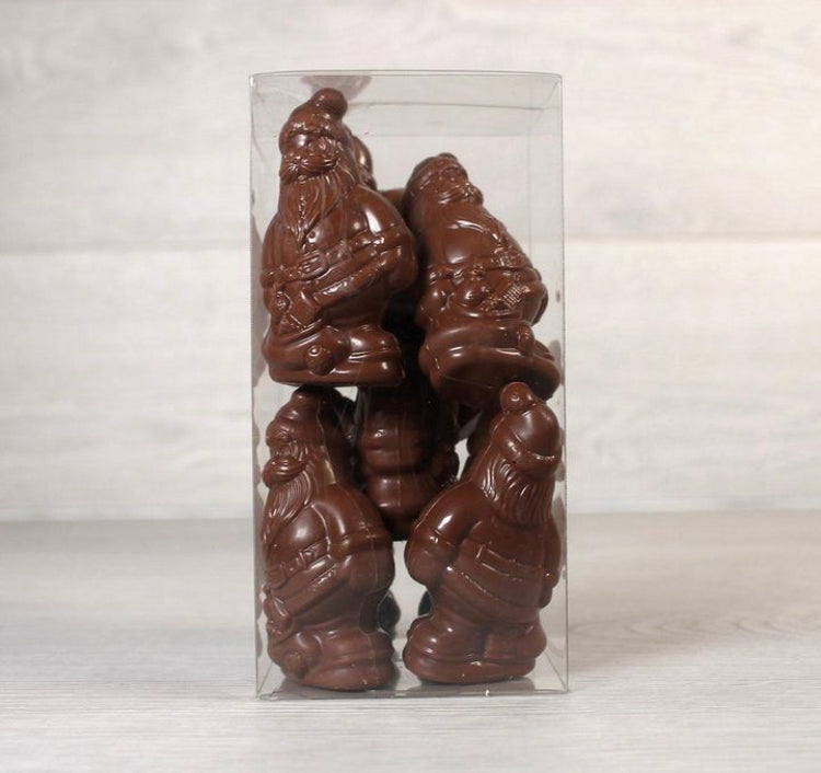 Dozen Chocolate Santas, 3 Assorted
