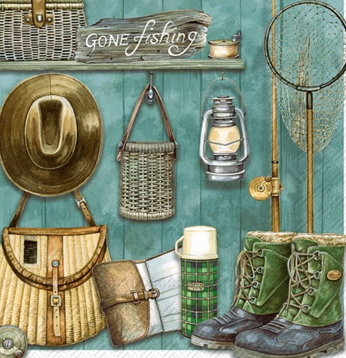 Paper Napkins, Fishing Theme