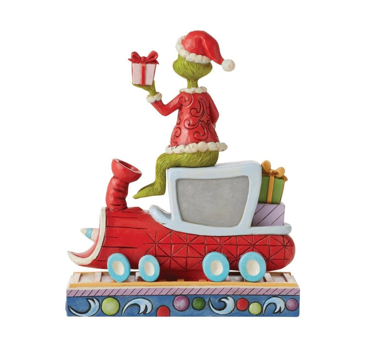Grinch on a Train Figurine