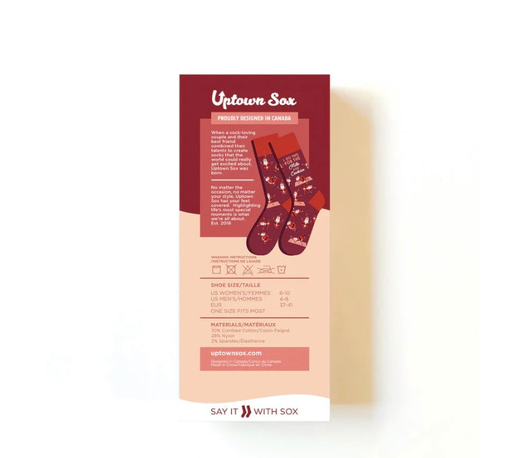 Yoga Santa Card, Small Medium Socks Included