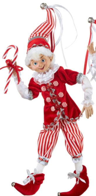 16 Inch Poseable Elf Ornament, 2 Assorted