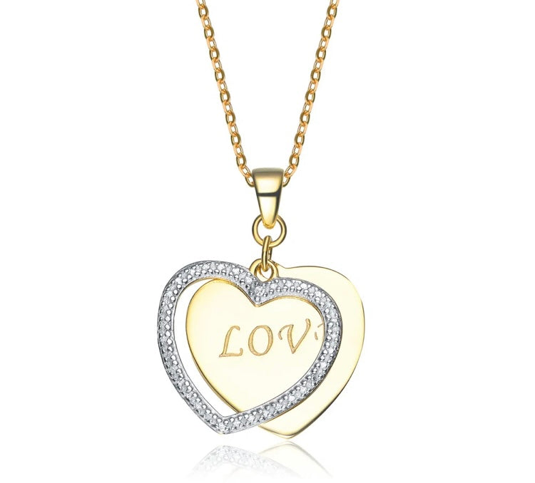 Sterling Silver Cubic Zirconia Pendant Necklace(16)