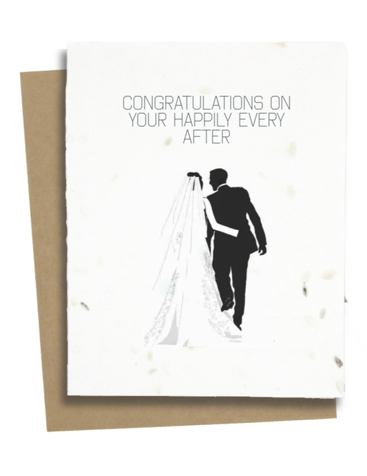Greet n' Grow Plantable Cards - Congrats Wedding Wishes: Wildflower
