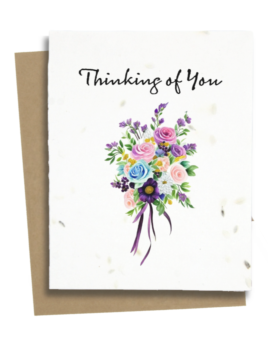 Greet n' Grow Plantable Cards - Cute Get Well Soon Card: Wildflower