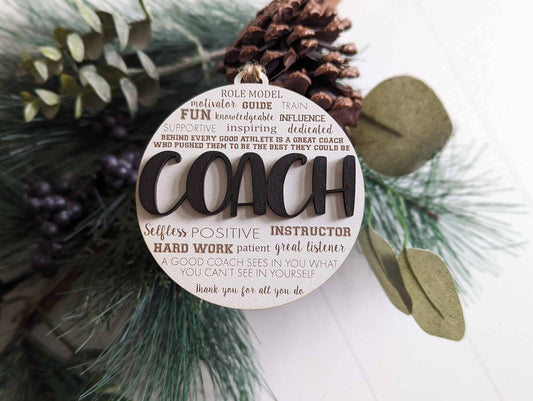 COACH CIRCLE ORNAMENT