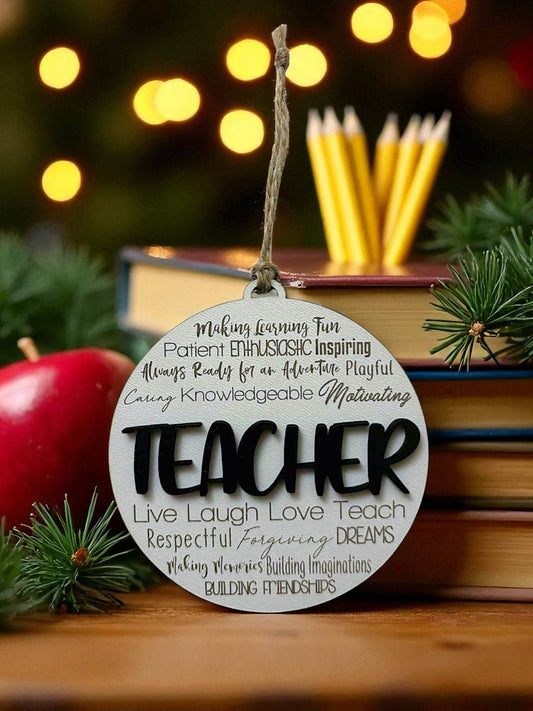 Richer Design Co. - TEACHER WORDS ORNAMENT