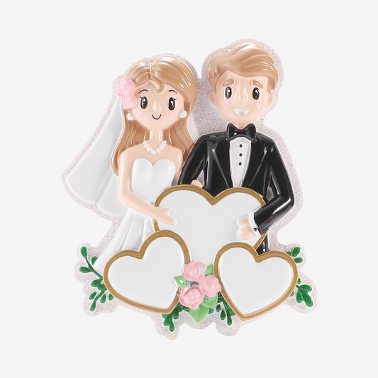 PolarX Ornaments - Happy Wedding Couple Personalized Ornament