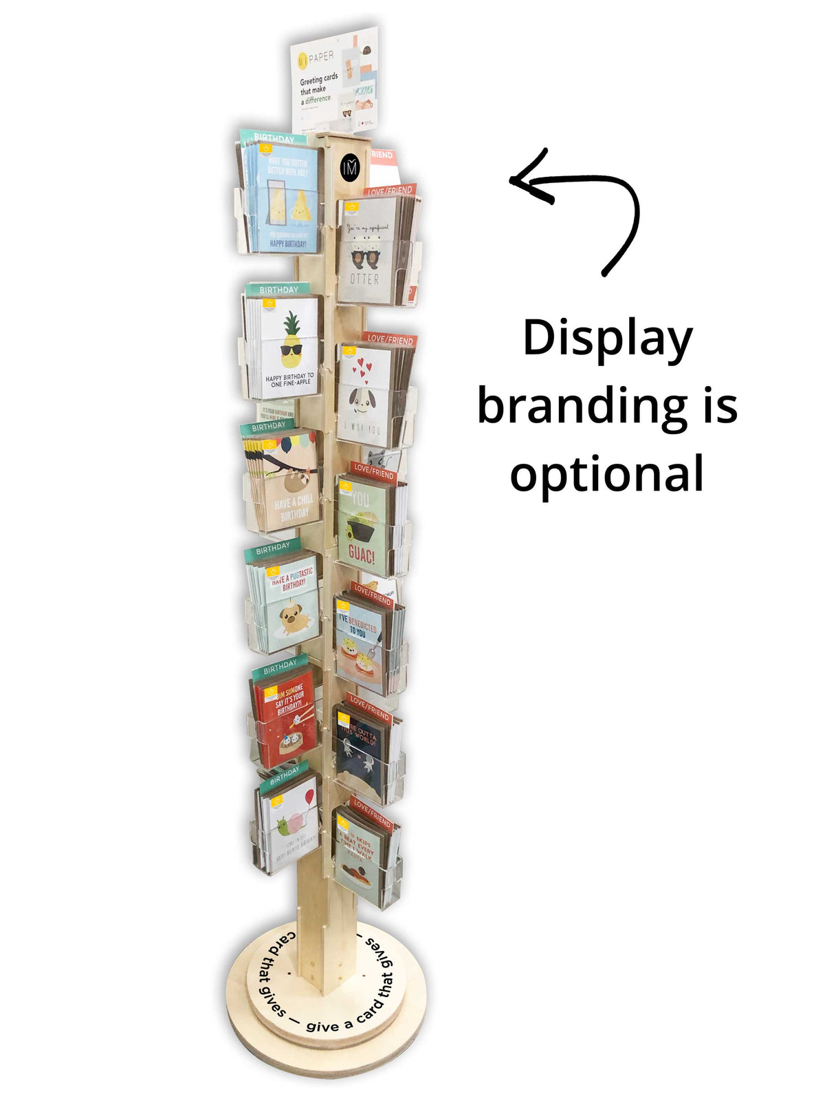 IMPAPER - Card Display Rack Package with 48 Best-Sellers