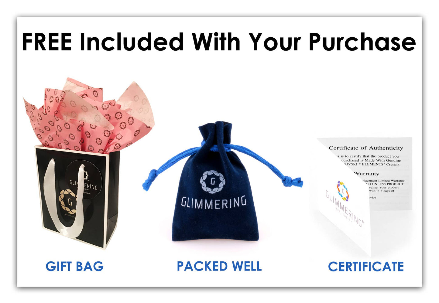 Glimmering Handmade - Romantic HEART Swarovski Crystal Stud Earrings: Crystal