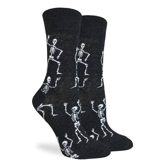 Good Luck Sock - Women's Dancing Skeleton Socks: Shoe Size 5-9