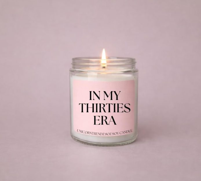 Funny 30th Birthday Candle | 30th Birthday Gift | Candle: 9oz / VANILLA BEAN