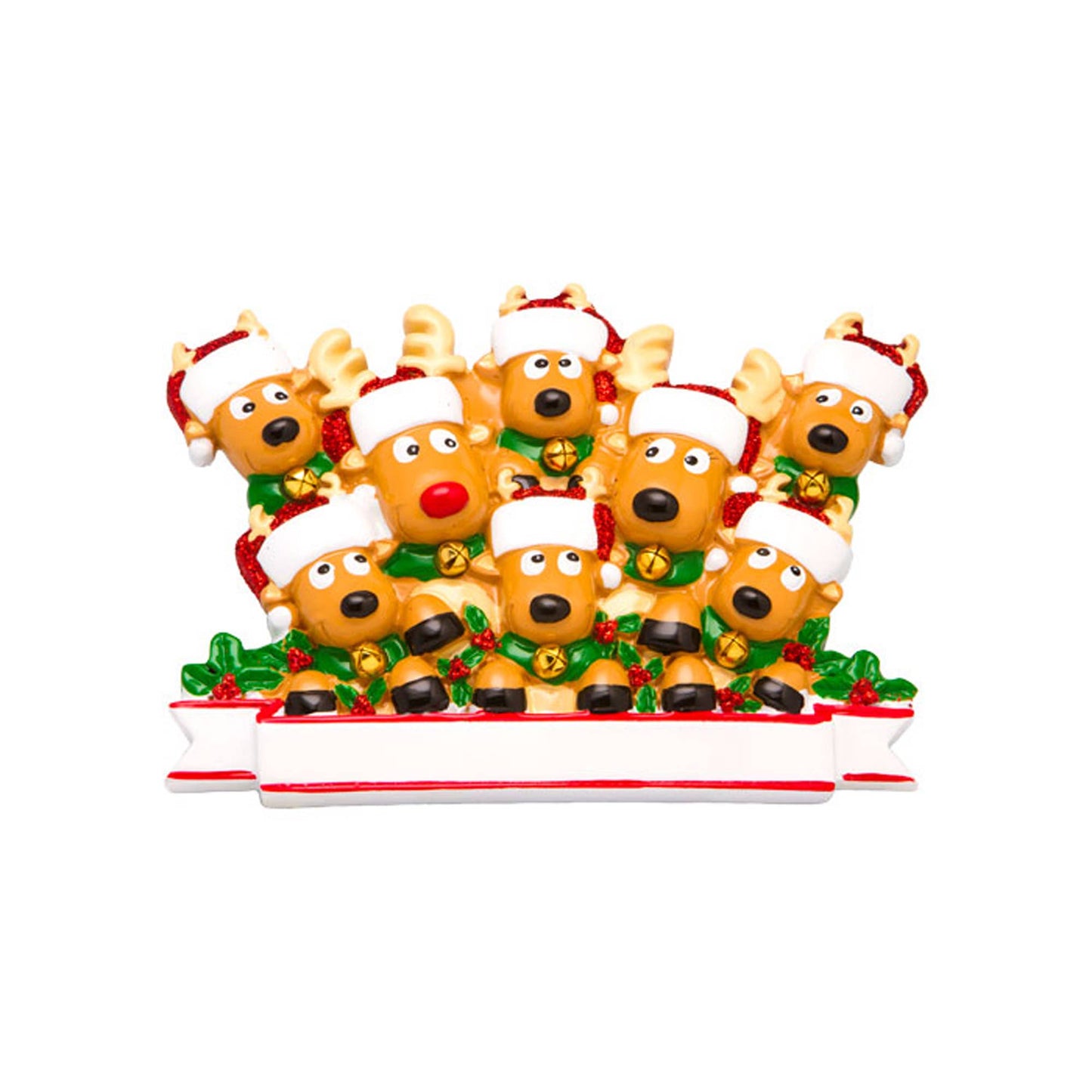 PolarX Ornaments - Reindeer Family Personalized Ornament: 6