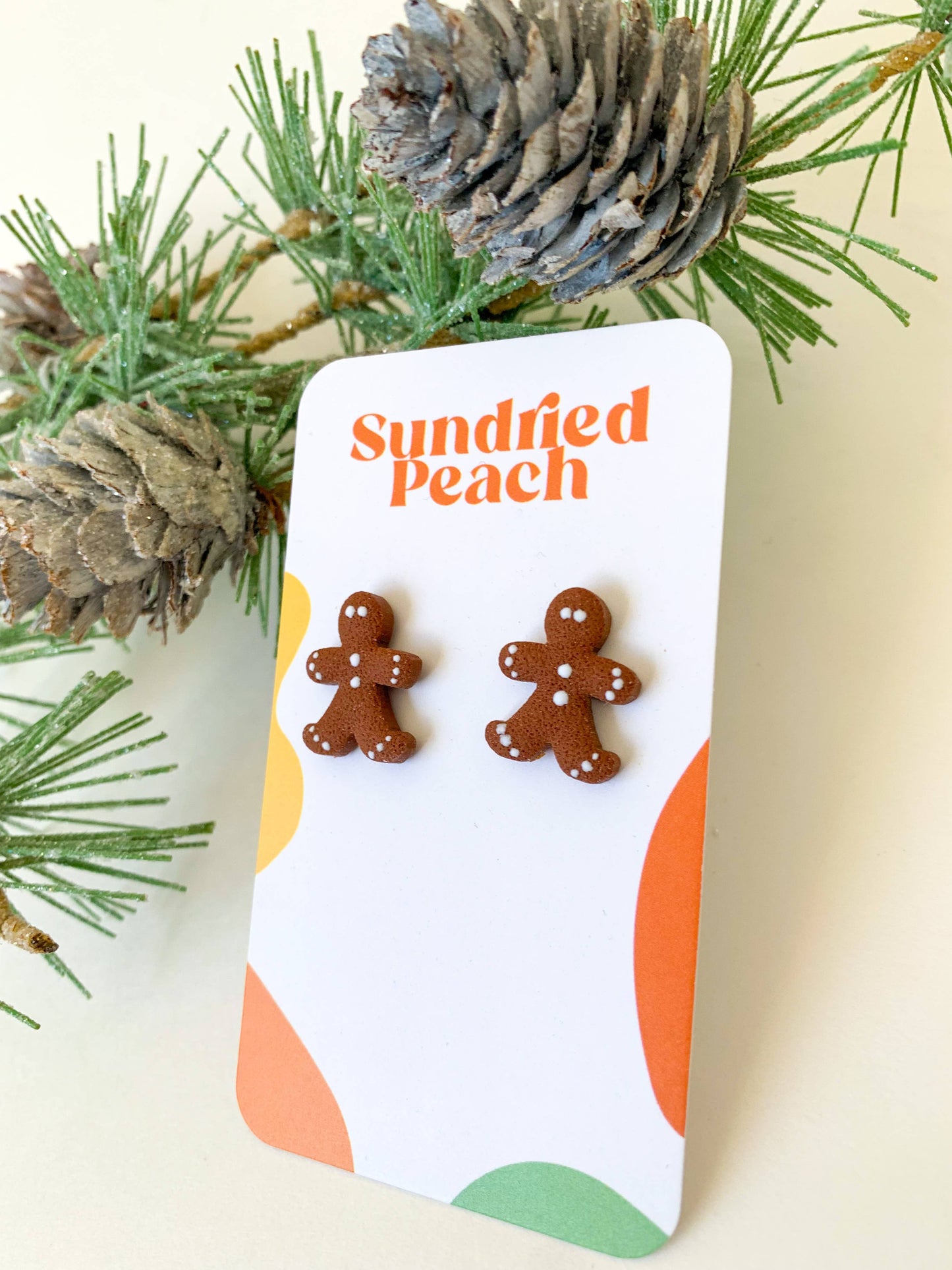 Gingerbread Stud Earrings