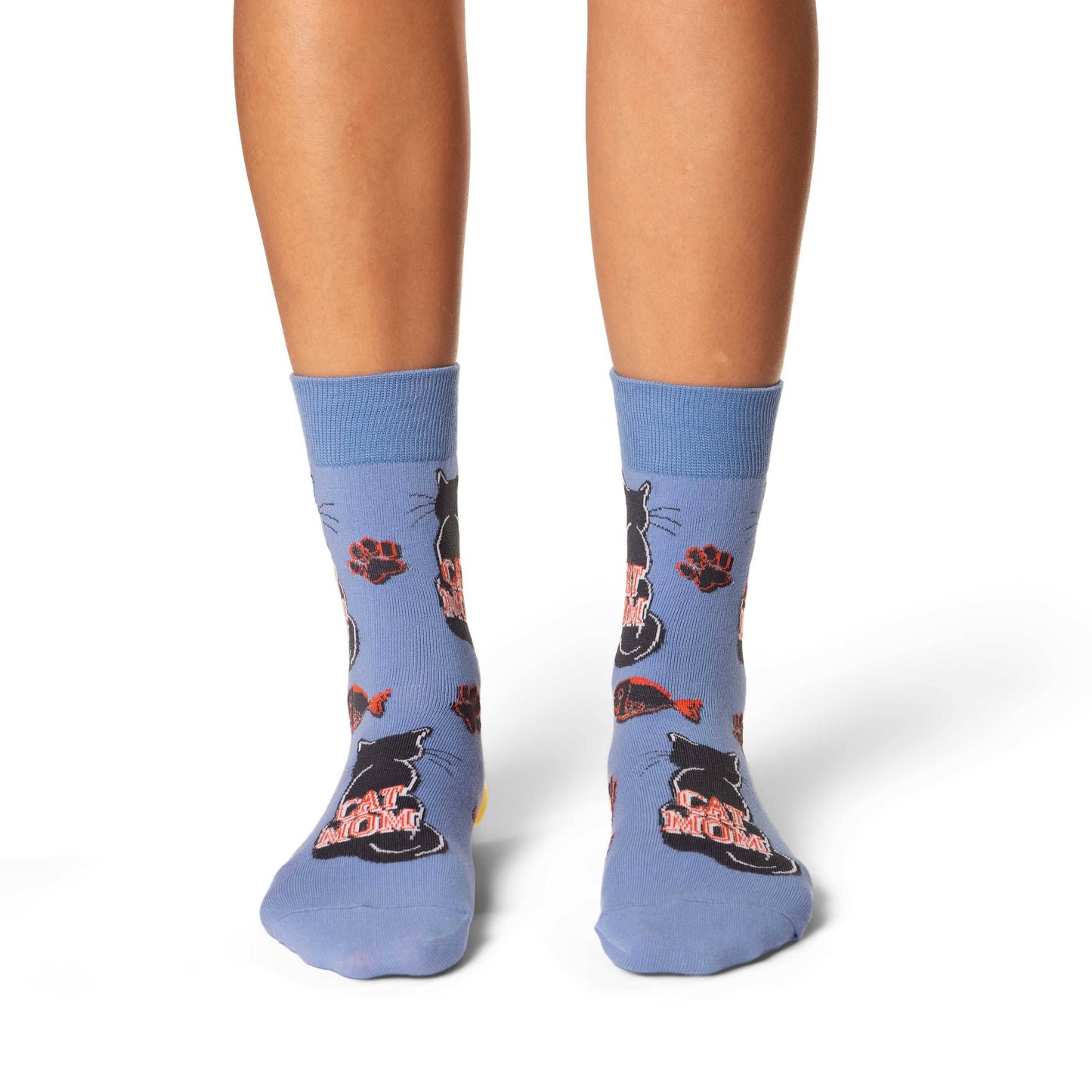 Good Luck Sock - Women's Cat Mom Socks: Shoe Size 5-9