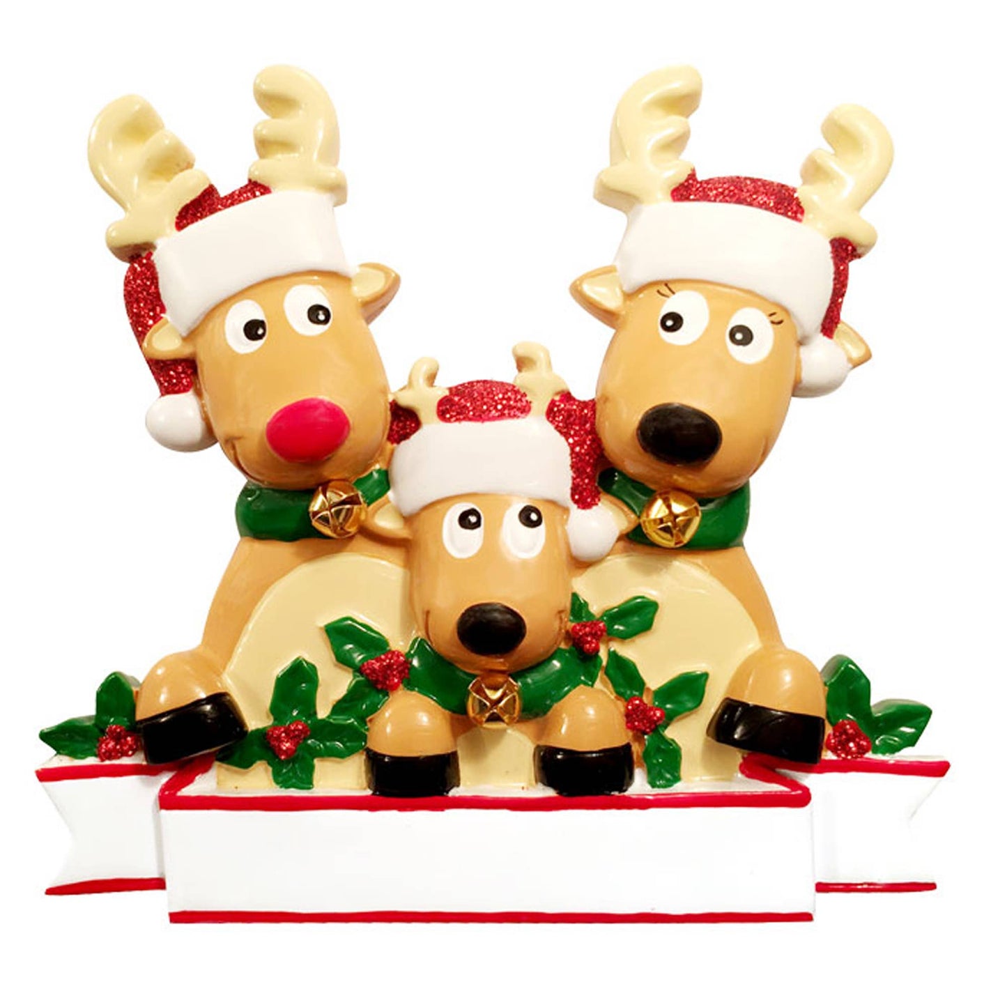 PolarX Ornaments - Reindeer Family Personalized Ornament: 6