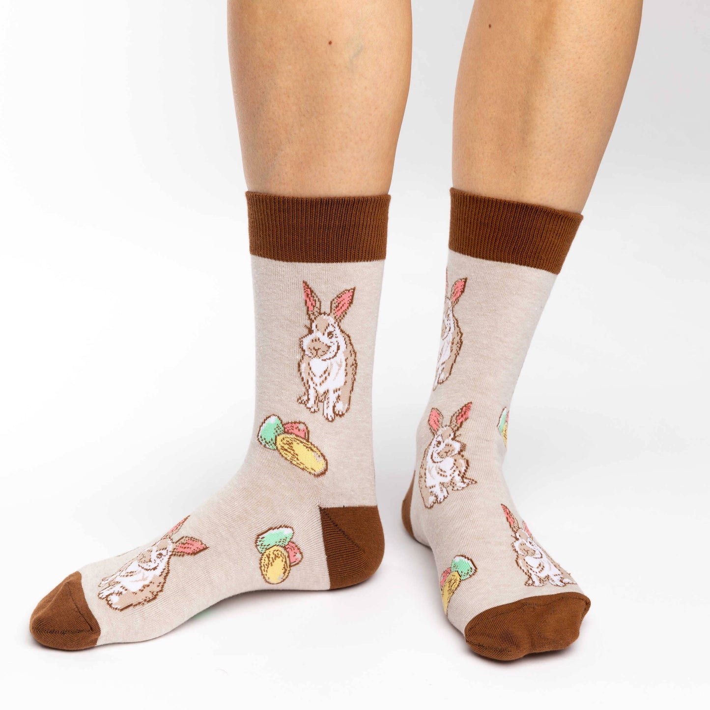 Good Luck Sock - Women's Easter Bunny Rabbit Eggs Socks: Shoe Size 5-9