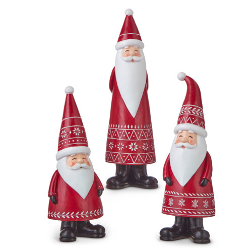 12 Inch Santa Gnomes, Set of 3