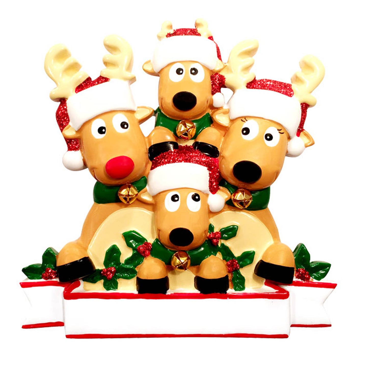 PolarX Ornaments - Reindeer Family Personalized Ornament: 6