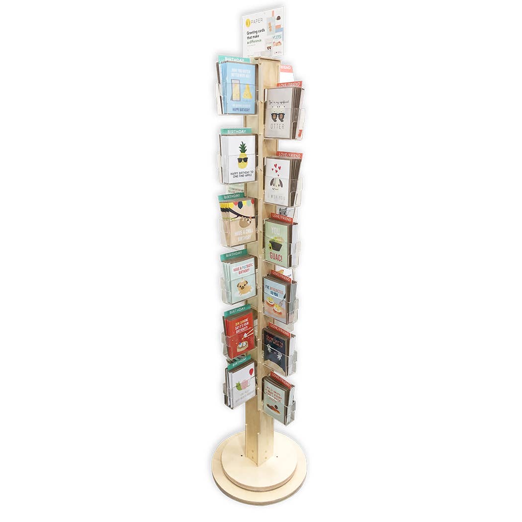 IMPAPER - Card Display Rack Package with 48 Best-Sellers