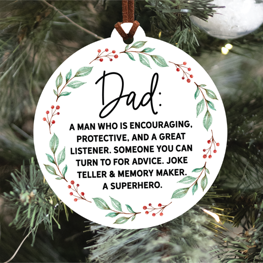 Knotty Design Co. - Dad Definition Christmas Ornament