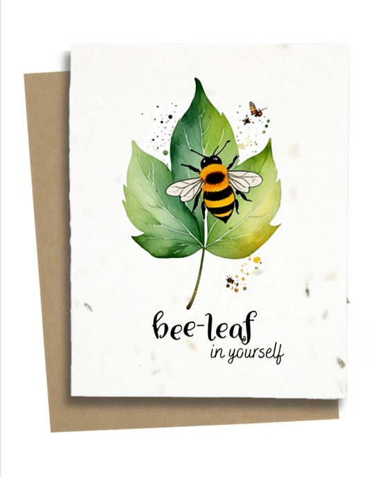 Greet n' Grow Plantable Cards - Believe In Yourself Motivational Card: Wildflower