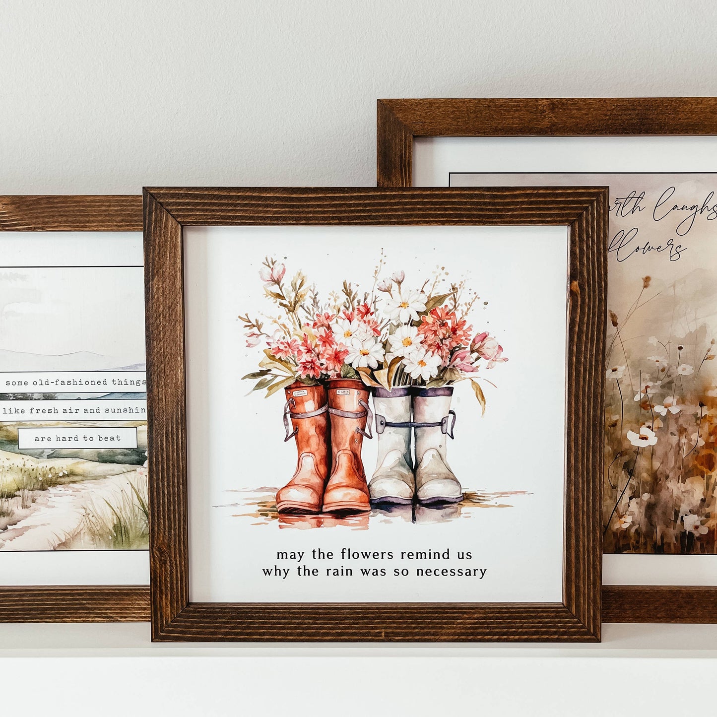 Knotty Design Co. - May The Flowers Remind Us Framed Sign