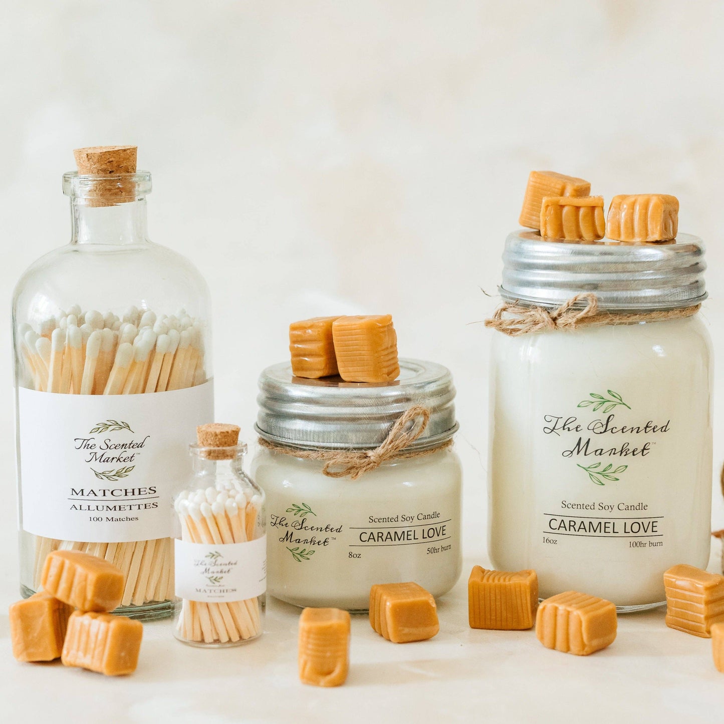 The Scented Market - CARAMEL LOVE Soy Wax Candle 8 oz