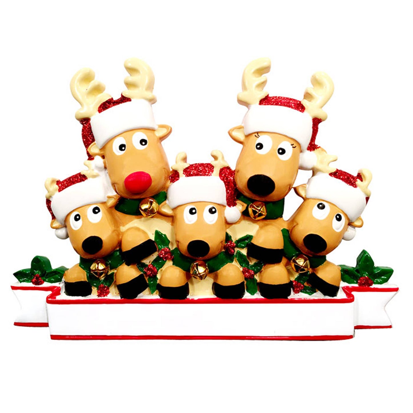 PolarX Ornaments - Reindeer Family Personalized Ornament: 6