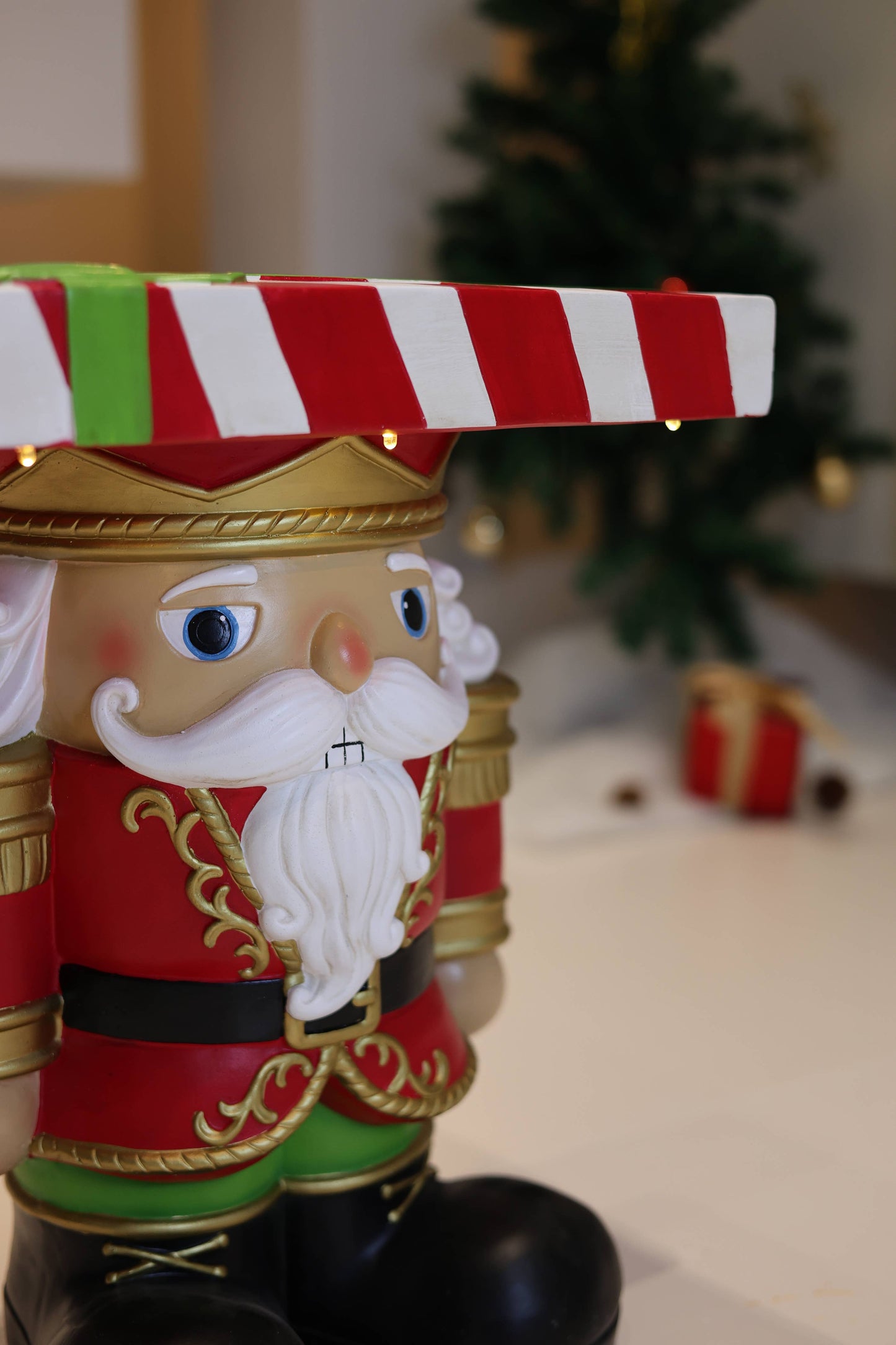 Hi-Line Gift Ltd. - Lighted Nutcracker Soldier Christmas Side Table Decor