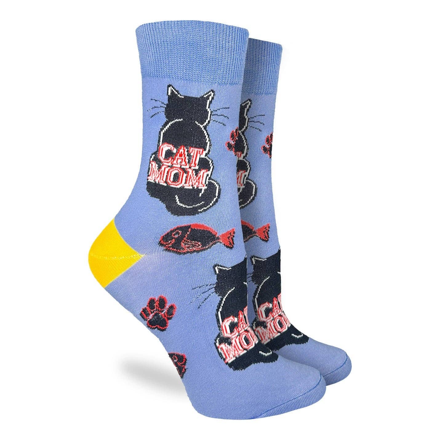 Good Luck Sock - Women's Cat Mom Socks: Shoe Size 5-9
