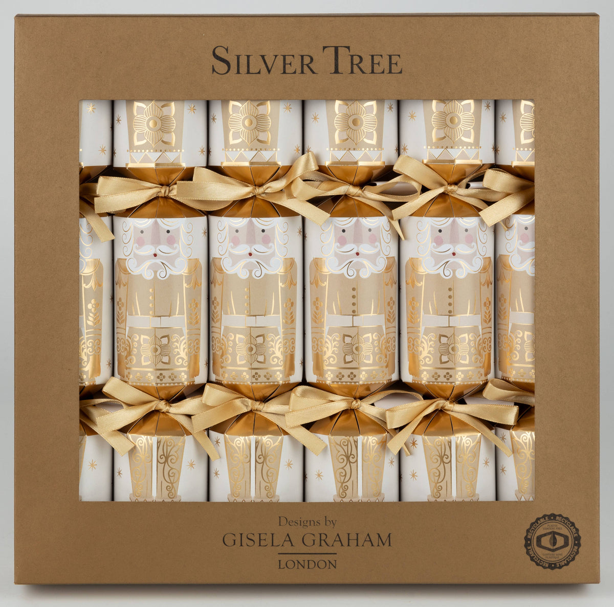 Silver Tree Home & Holiday 12in 6 Count Gold Nutcracker (ECO3)