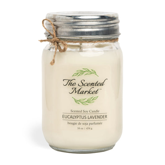 The Scented Market - EUCALYPTUS LAVENDER Soy Wax Candle 16 oz