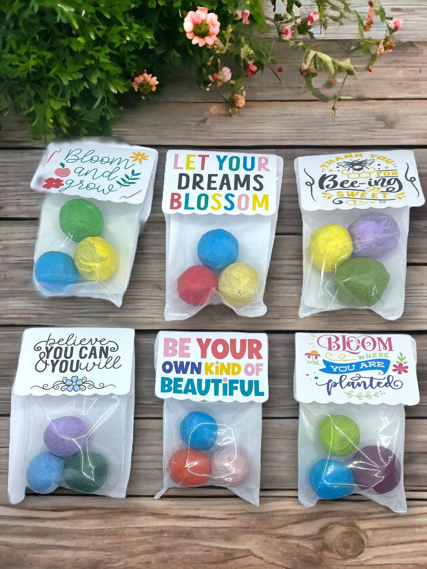 Fuschia Designs Shop - Seed Bombs - Canadian Wildflower - 3 seed bombs /pack