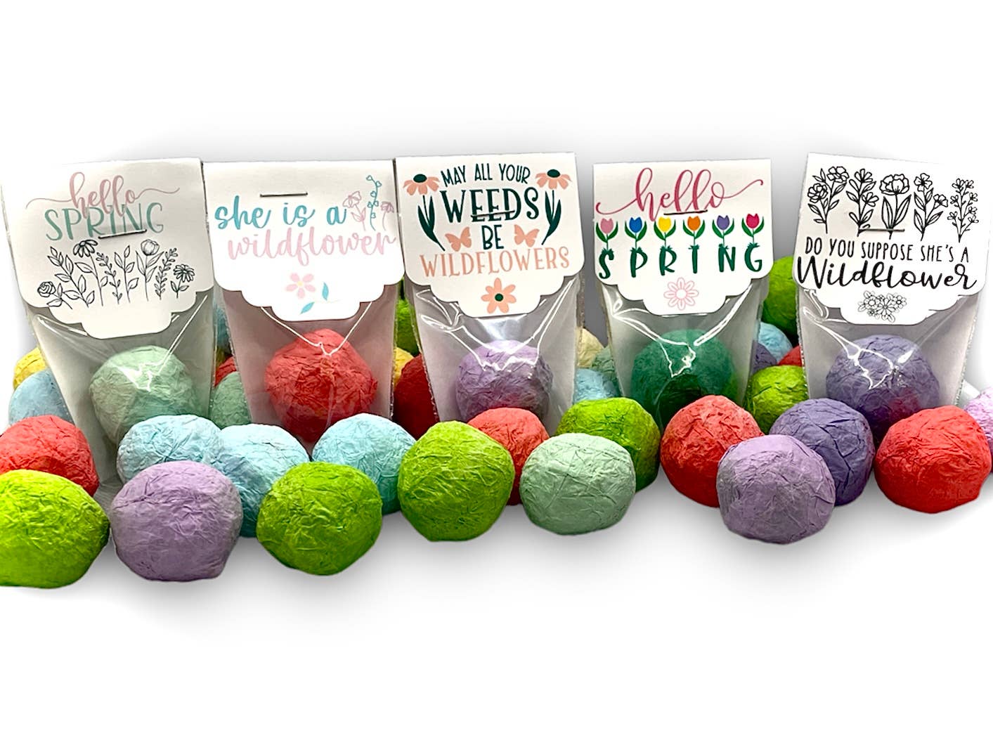 Fuschia Designs Shop - Seed Bombs - Inspirational Messages - Canadian Wildflower: 10 Single Wraps