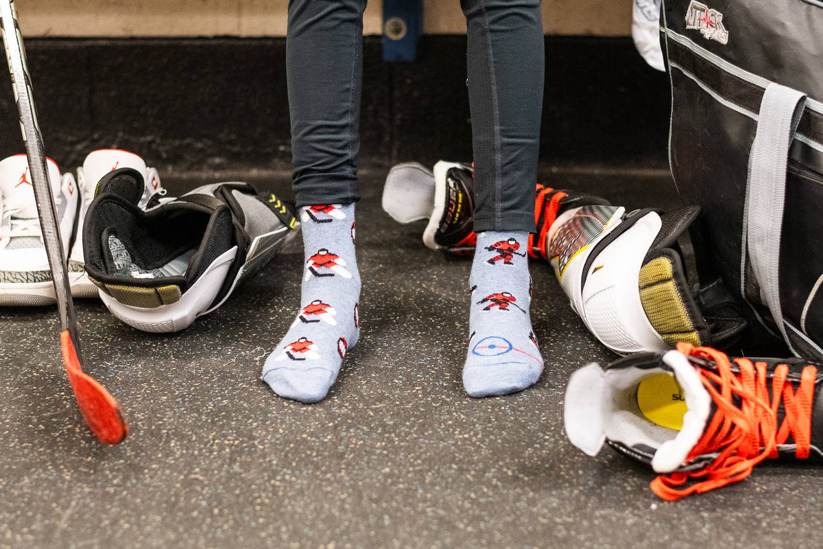 Friday Sock Co. - Kid's Hockey Crew Socks - Best Seller Playful Non-Matching: Medium (Age 4-7)
