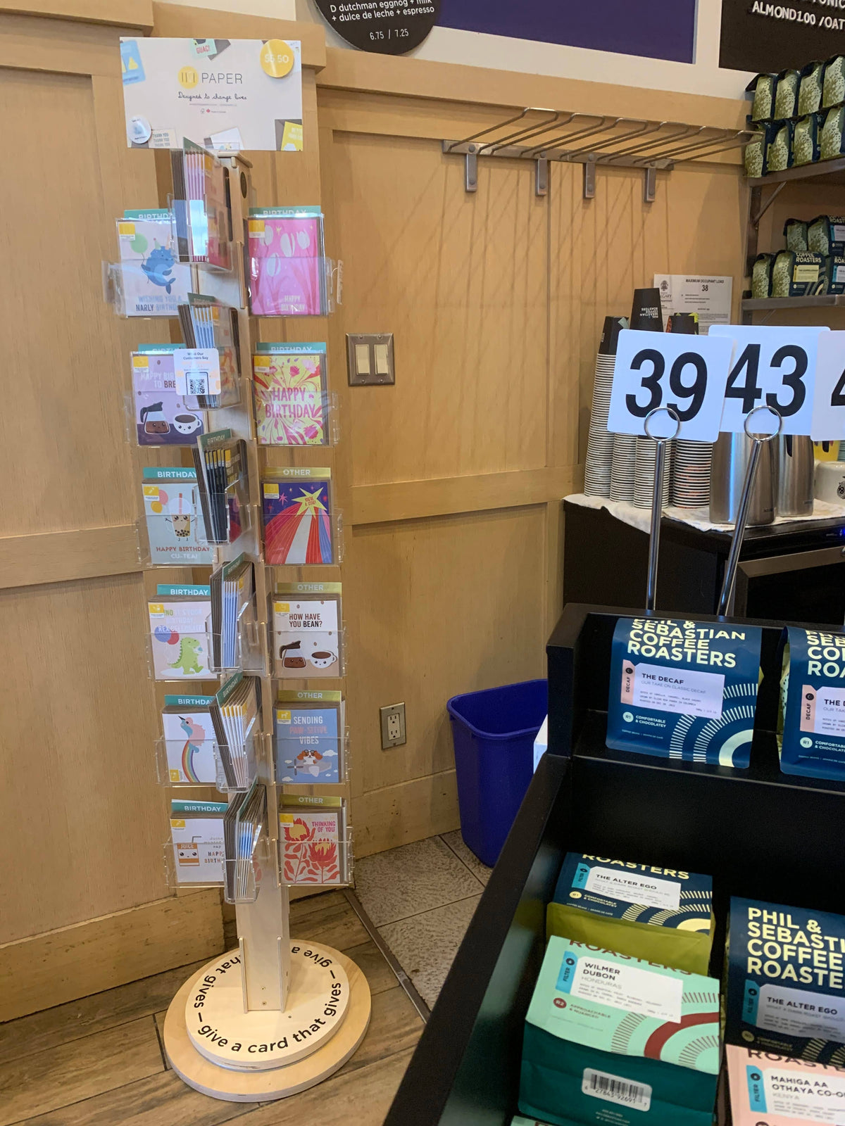 IMPAPER - Card Display Rack Package with 48 Best-Sellers