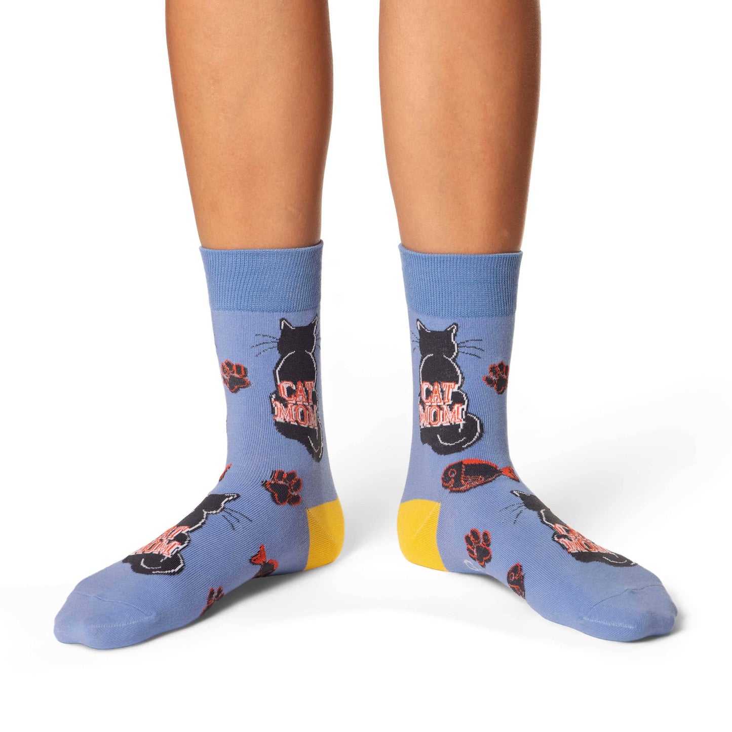 Good Luck Sock - Women's Cat Mom Socks: Shoe Size 5-9