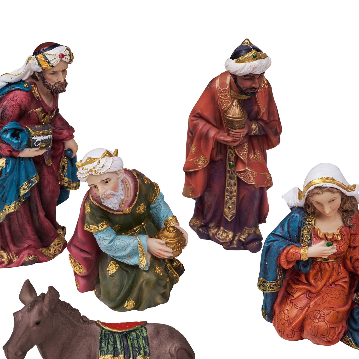 11 Pc Nativity & Three Wise Men Figurine Set