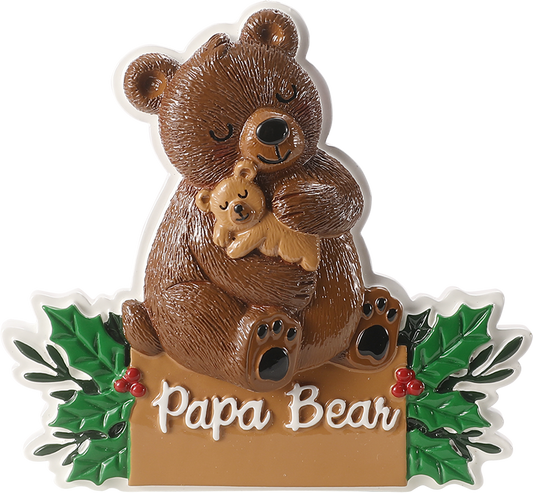 Papa Bear Personalized Ornament