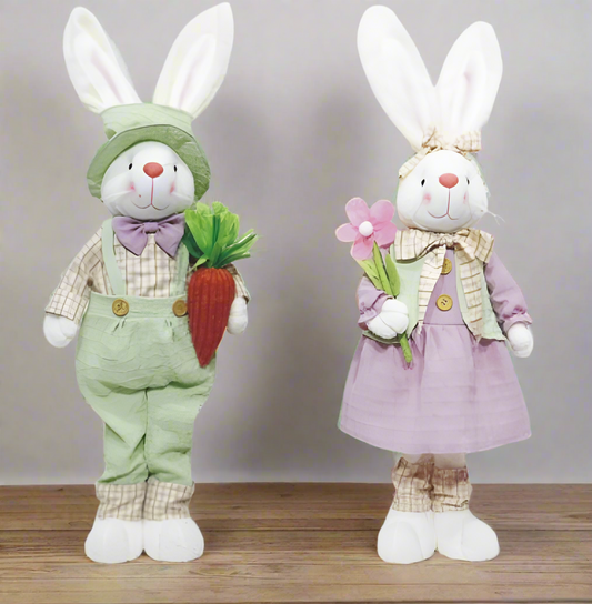 Large Standing Bunny Decor, 25 Inch Tall (Sold Individually)