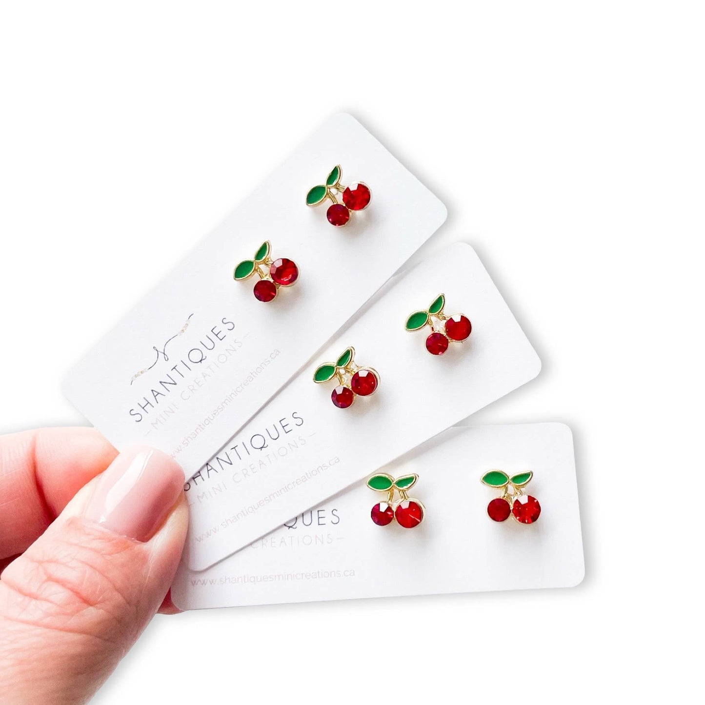 Shantiques Mini Creations - Earrings - Summer Cherries, 2 Styles (sold individually)