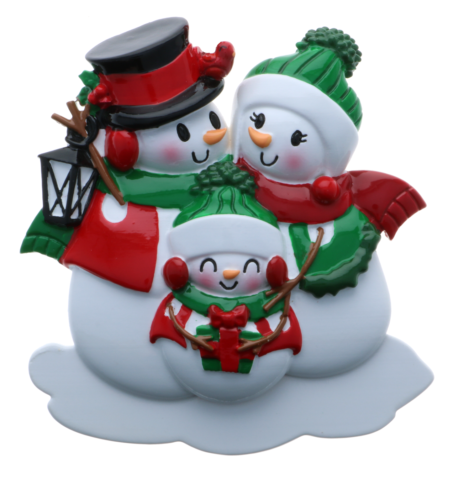 PolarX Ornaments - Snowman Family Personalized Ornament: 5
