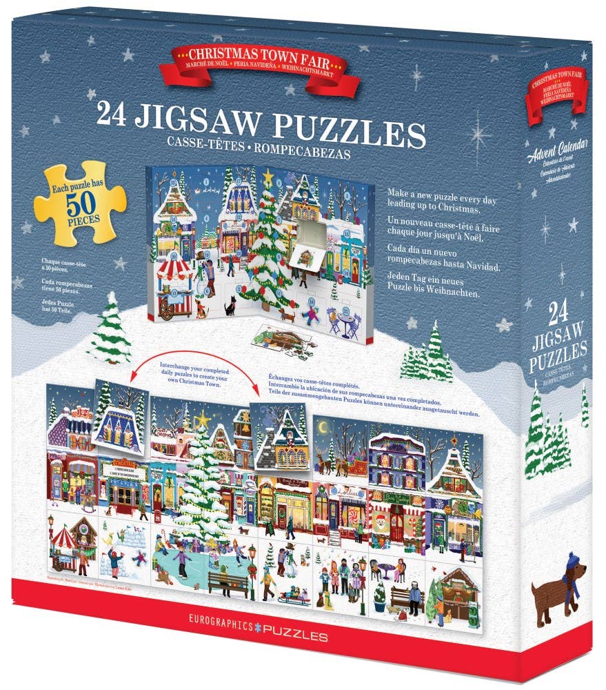 Eurographics Puzzles Canada - Christmas Town Fair - Advent Calendar